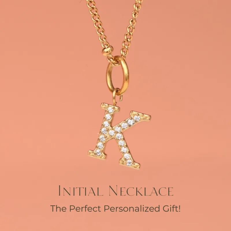 Initial Gold Necklace- Single Charm sold by Starfish Project