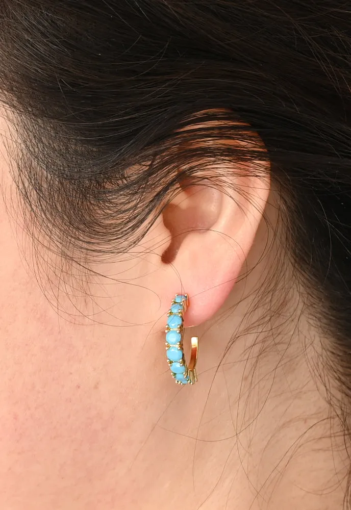 Shine Hoops in Aquamarine Zircon sold by Starfish Project product image thumbnail 2