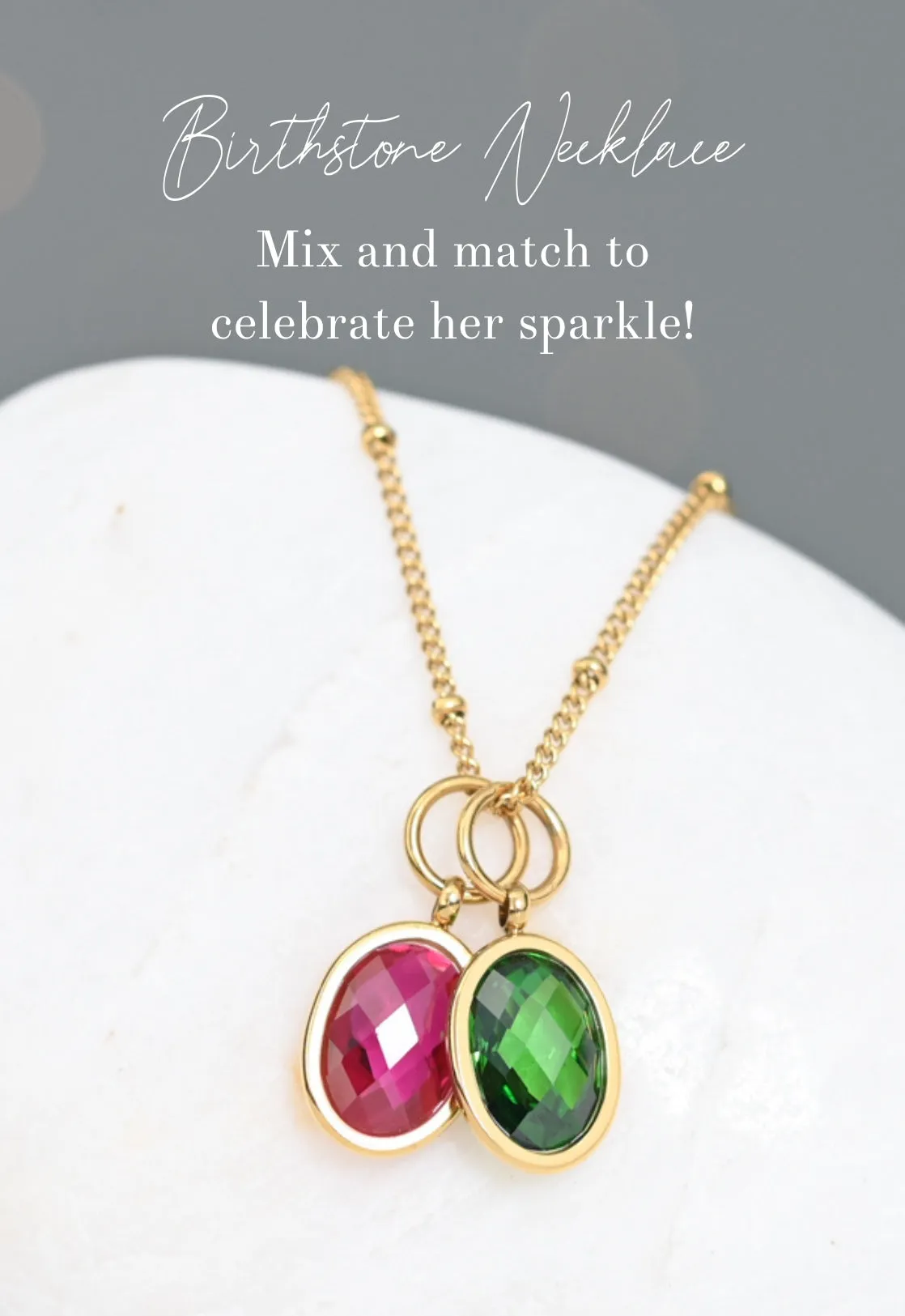 Birthstone Necklace - Two Charms sold by Starfish Project product image thumbnail 2