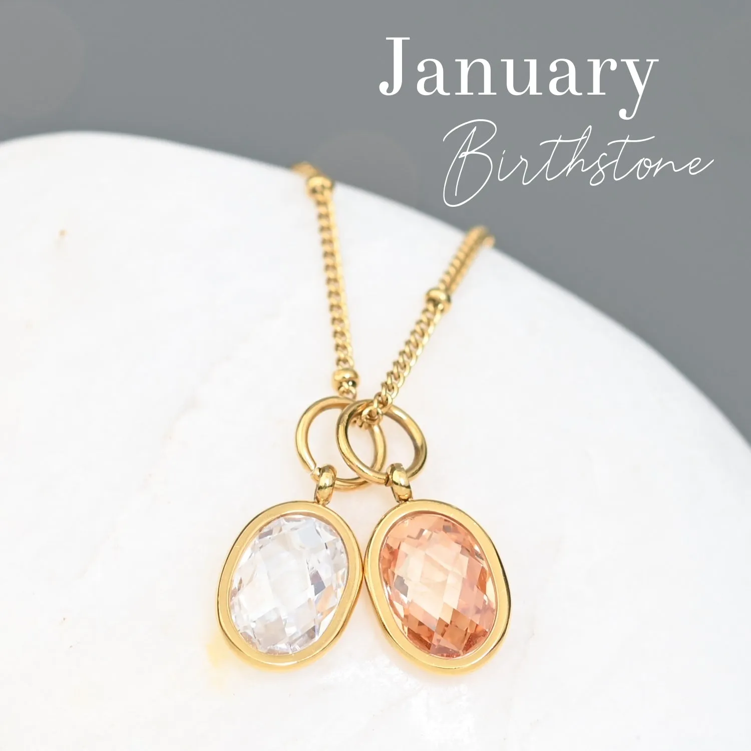 Birthstone Necklace - Two Charms sold by Starfish Project