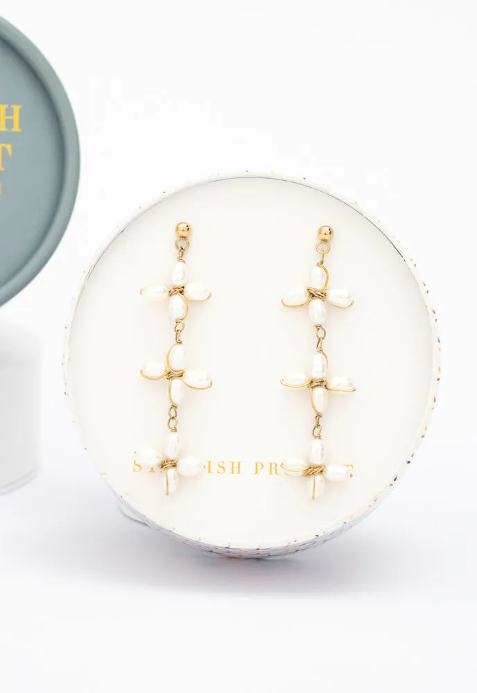 Pearl Bloom Drop Earrings sold by Starfish Project product image thumbnail 3