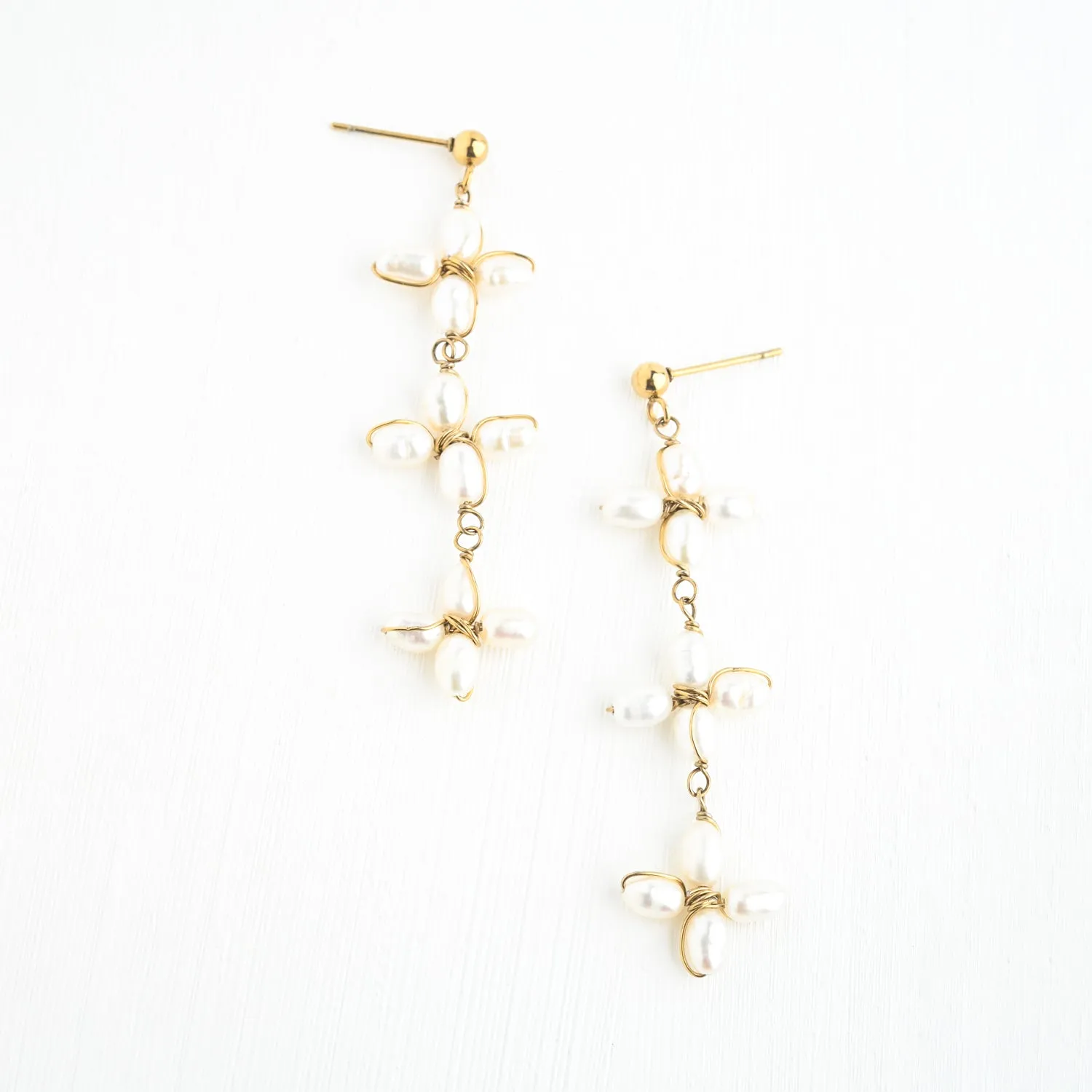 Pearl Bloom Drop Earrings sold by Starfish Project