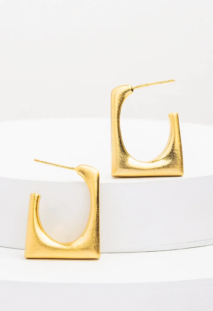 Geometric Hoops in Gold sold by Starfish Project product image thumbnail 2