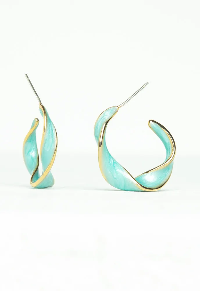 With a Twist Hoops in Mint sold by Starfish Project product image thumbnail 2