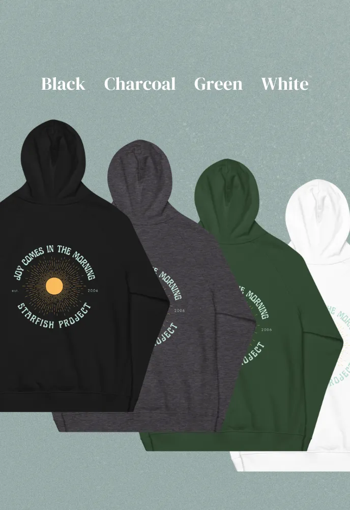 Joy Unisex Eco Raglan Hoodie sold by Starfish Project product image thumbnail 2