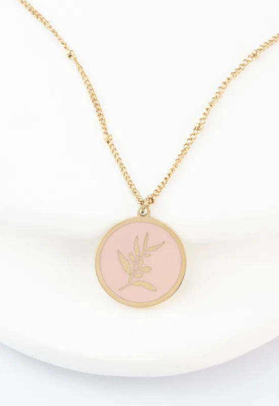 Resilience Leaf Necklace in Pink sold by Starfish Project