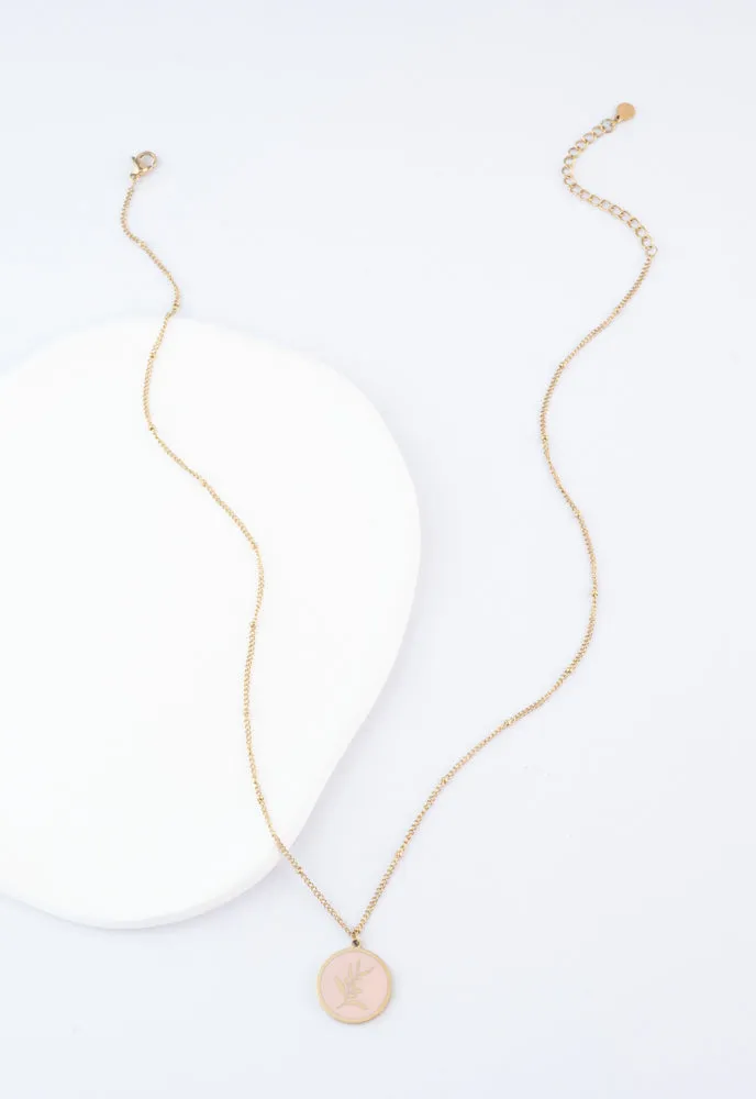 Resilience Leaf Necklace in Pink sold by Starfish Project product image thumbnail 4