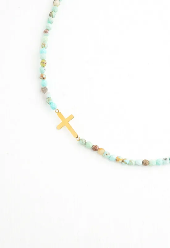 Faithful Necklace in Turquoise sold by Starfish Project