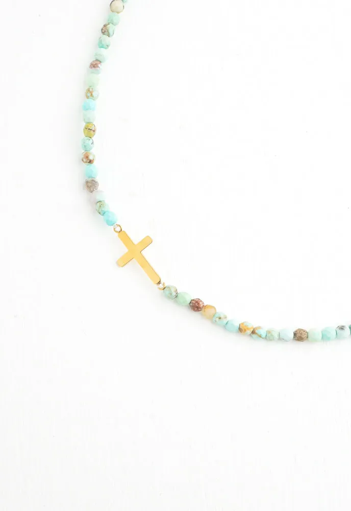 Faithful Necklace in Turquoise sold by Starfish Project