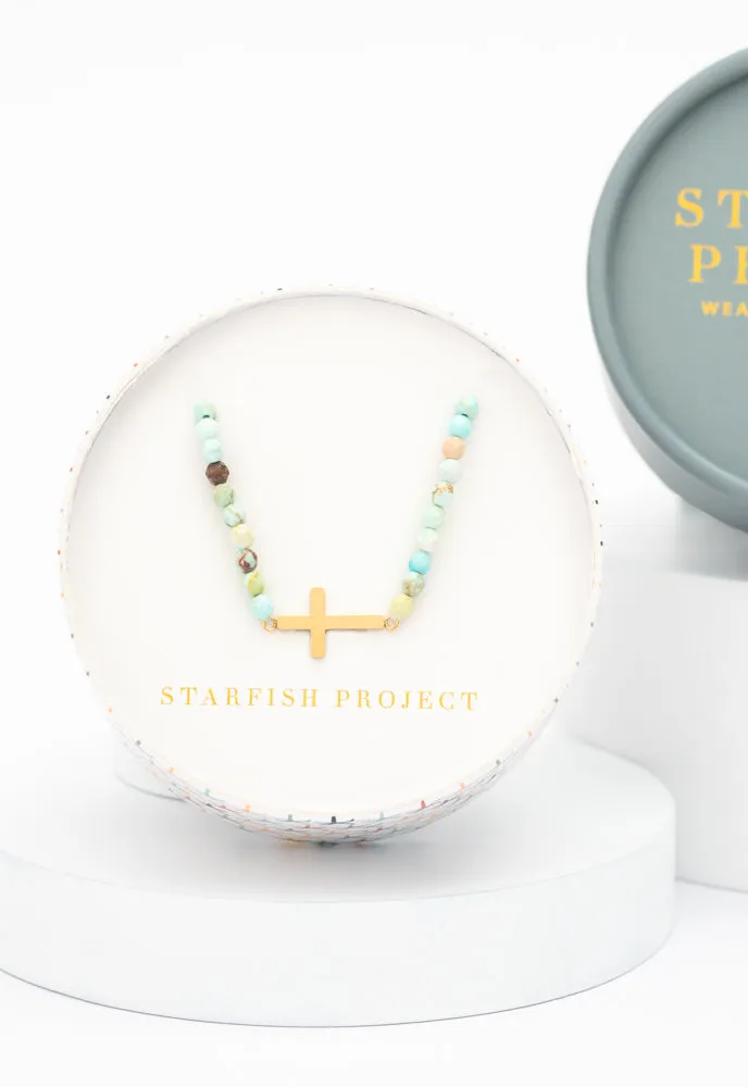 Faithful Necklace in Turquoise sold by Starfish Project product image thumbnail 3