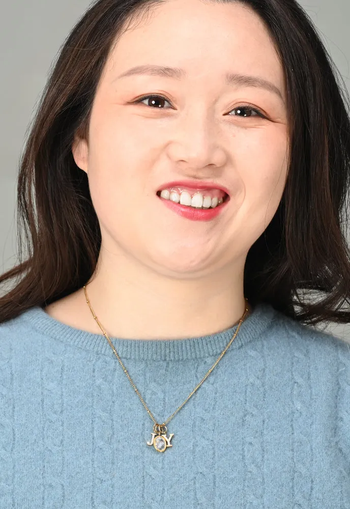 Two Initial & Two Birthstone Charms Gold Necklace Set sold by Starfish Project product image thumbnail 4