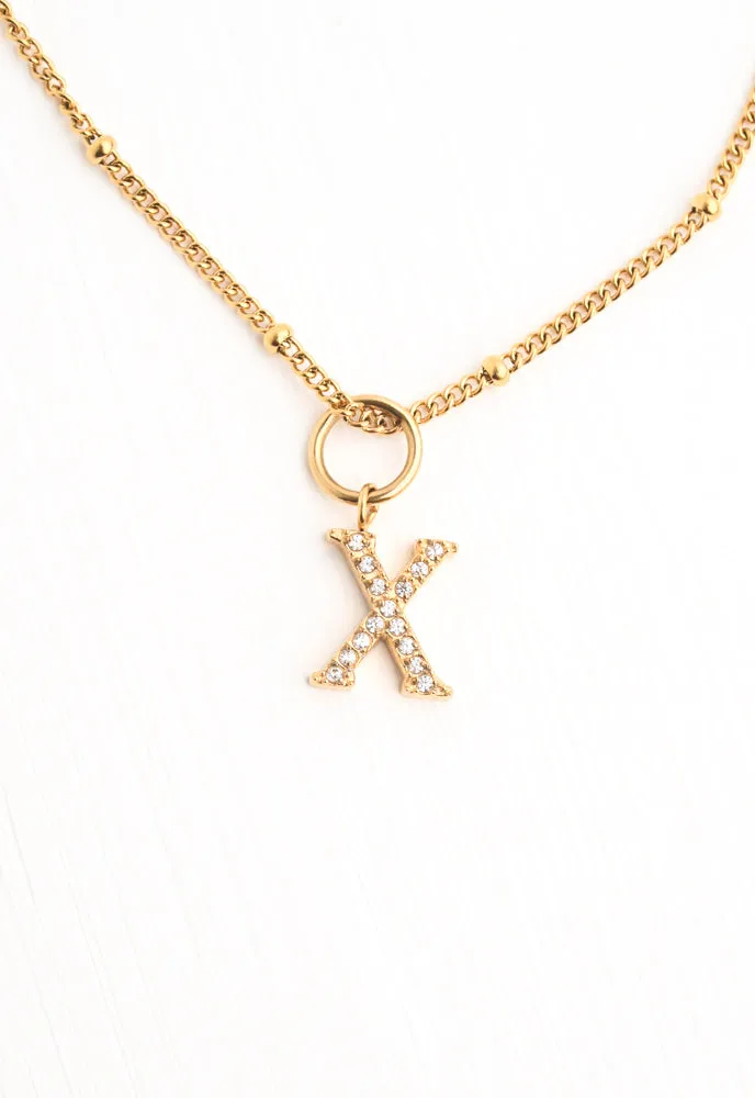 Two Initial & Two Birthstone Charms Gold Necklace Set sold by Starfish Project product image thumbnail 5