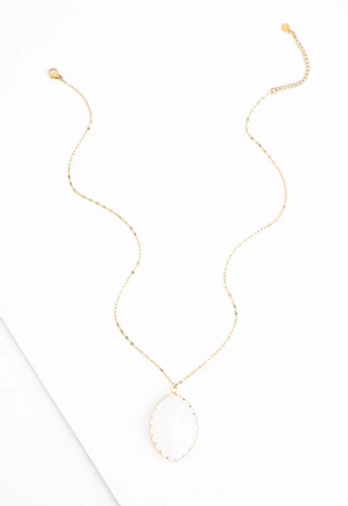 Radiant Light Crystal Necklace in Ivory sold by Starfish Project product image thumbnail 4