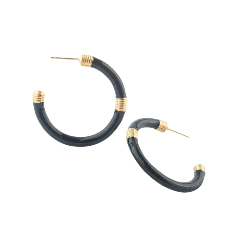 Radiate Hope Hoops in Black sold by Starfish Project