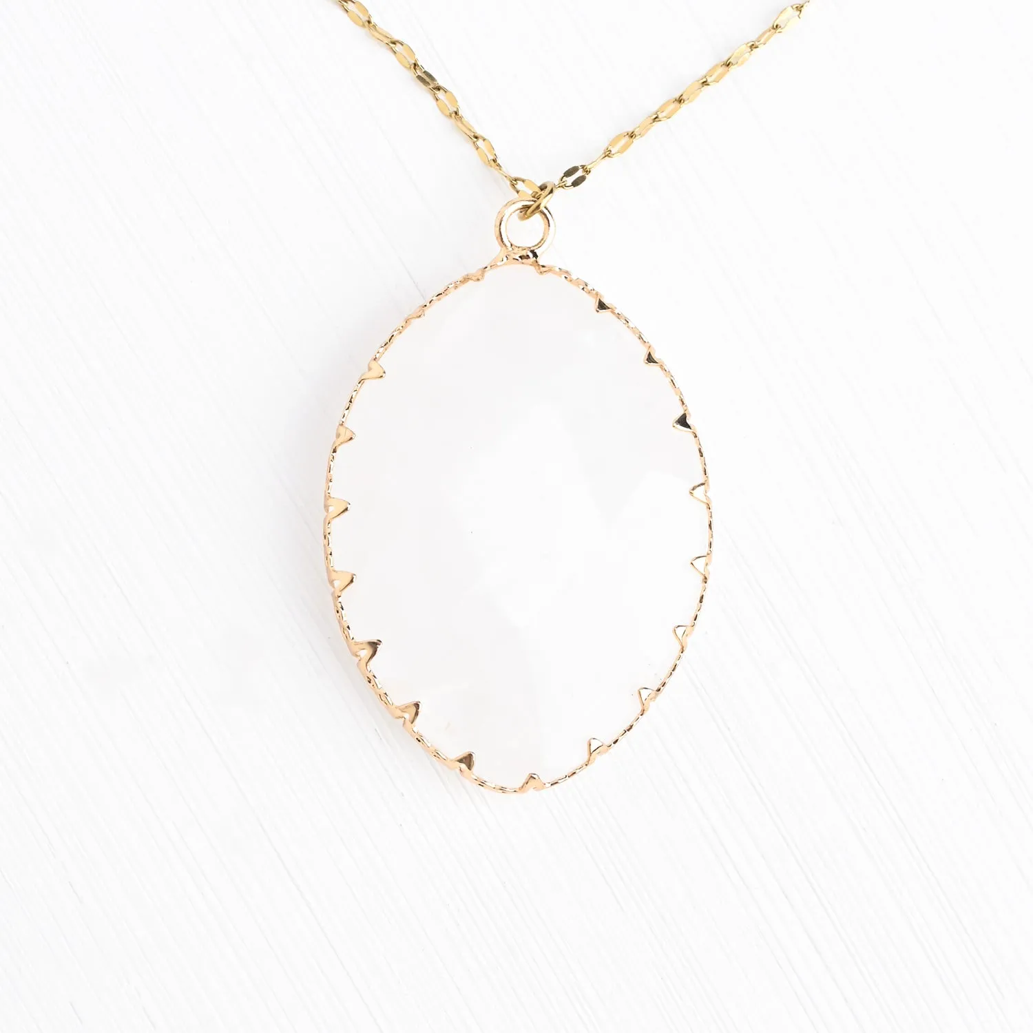 Radiant Light Crystal Necklace in Ivory sold by Starfish Project