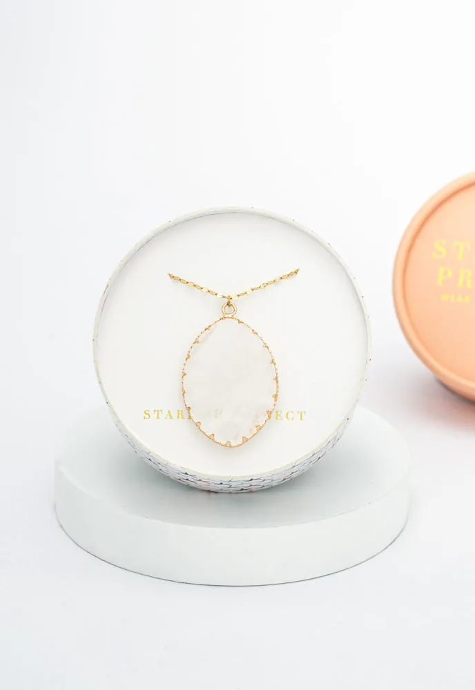 Radiant Light Crystal Necklace in Ivory sold by Starfish Project product image thumbnail 3