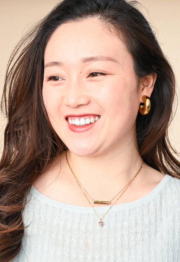 Wear Blue Gold Heart Necklace sold by Starfish Project product image thumbnail 2