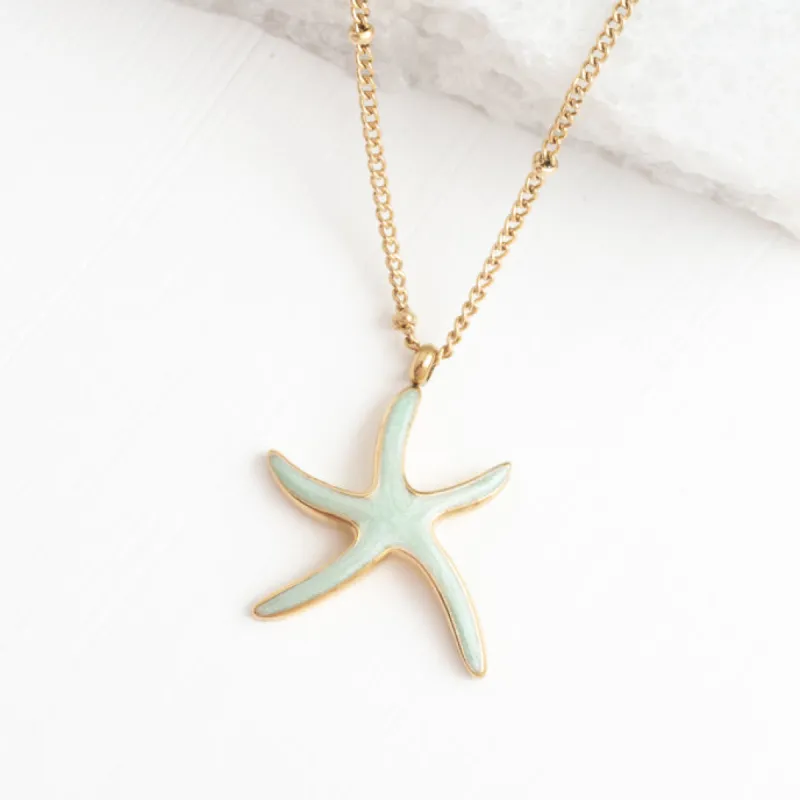 Starfish Hope Necklace in Mint sold by Starfish Project