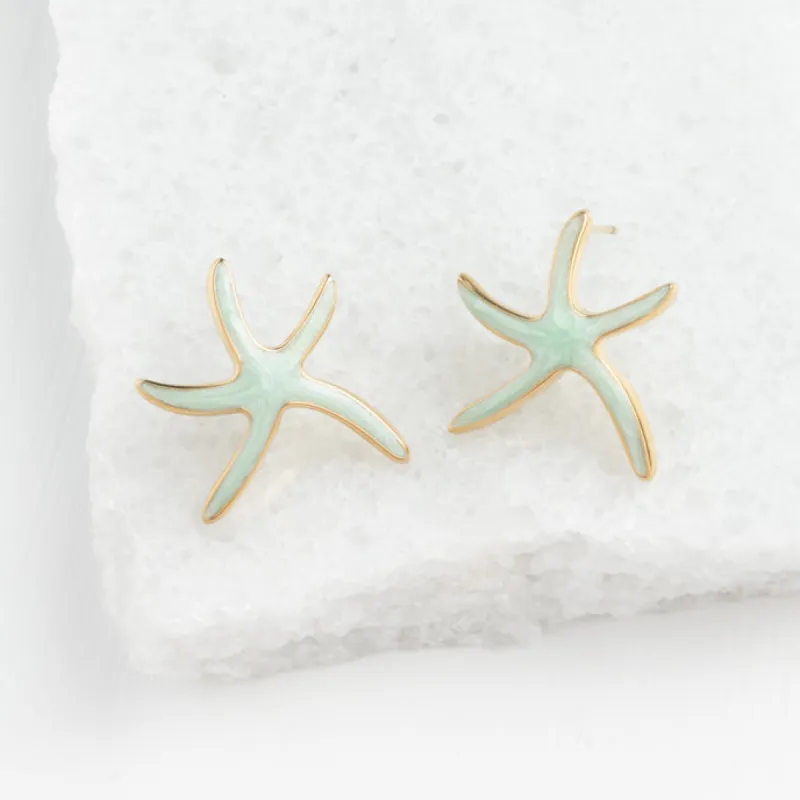 Starfish Hope Studs in Mint sold by Starfish Project