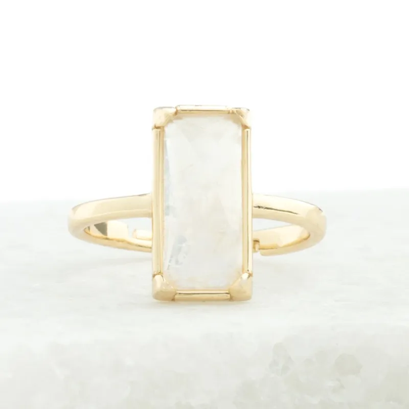 Moonlit Grace Ring in Gold & Moonstone sold by Starfish Project