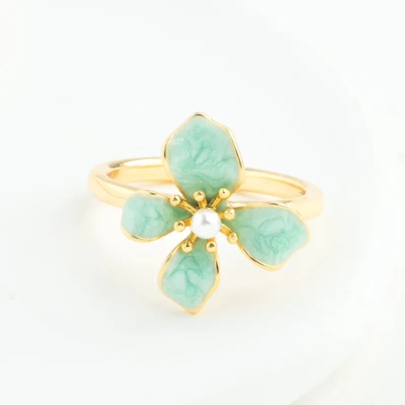 Hope in Bloom Ring in Mint made by Starfish Project