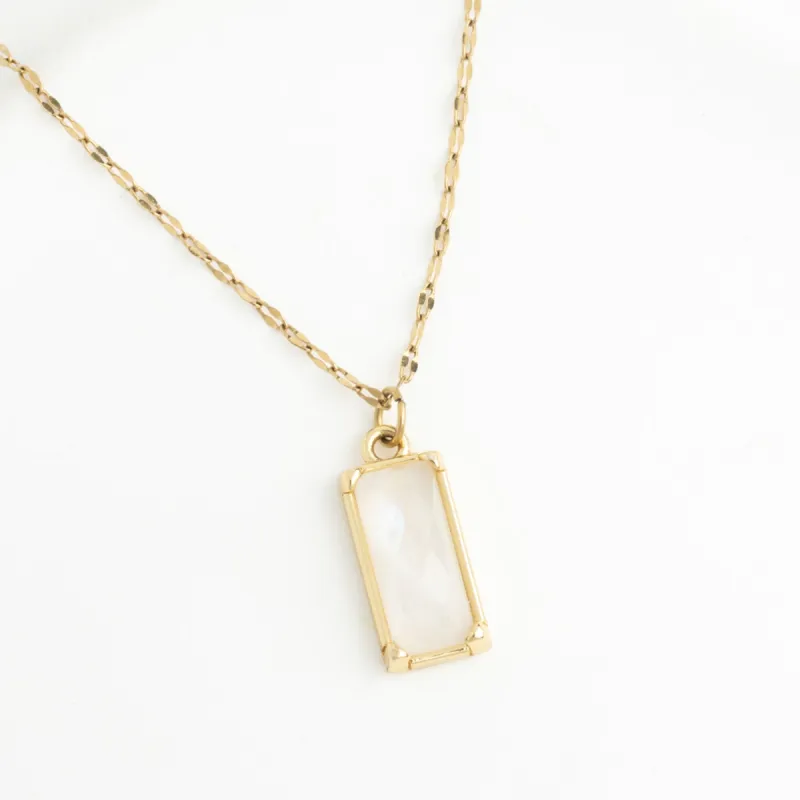 Moonlit Grace Necklace in Gold & Moonstone sold by Starfish Project