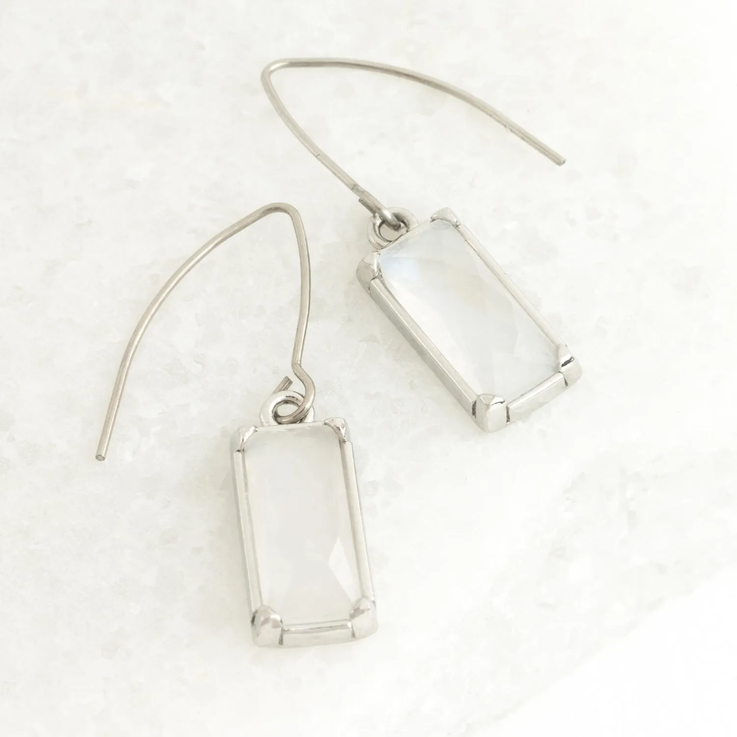 Moonlit Grace Earrings in Silver & Moonstone sold by Starfish Project
