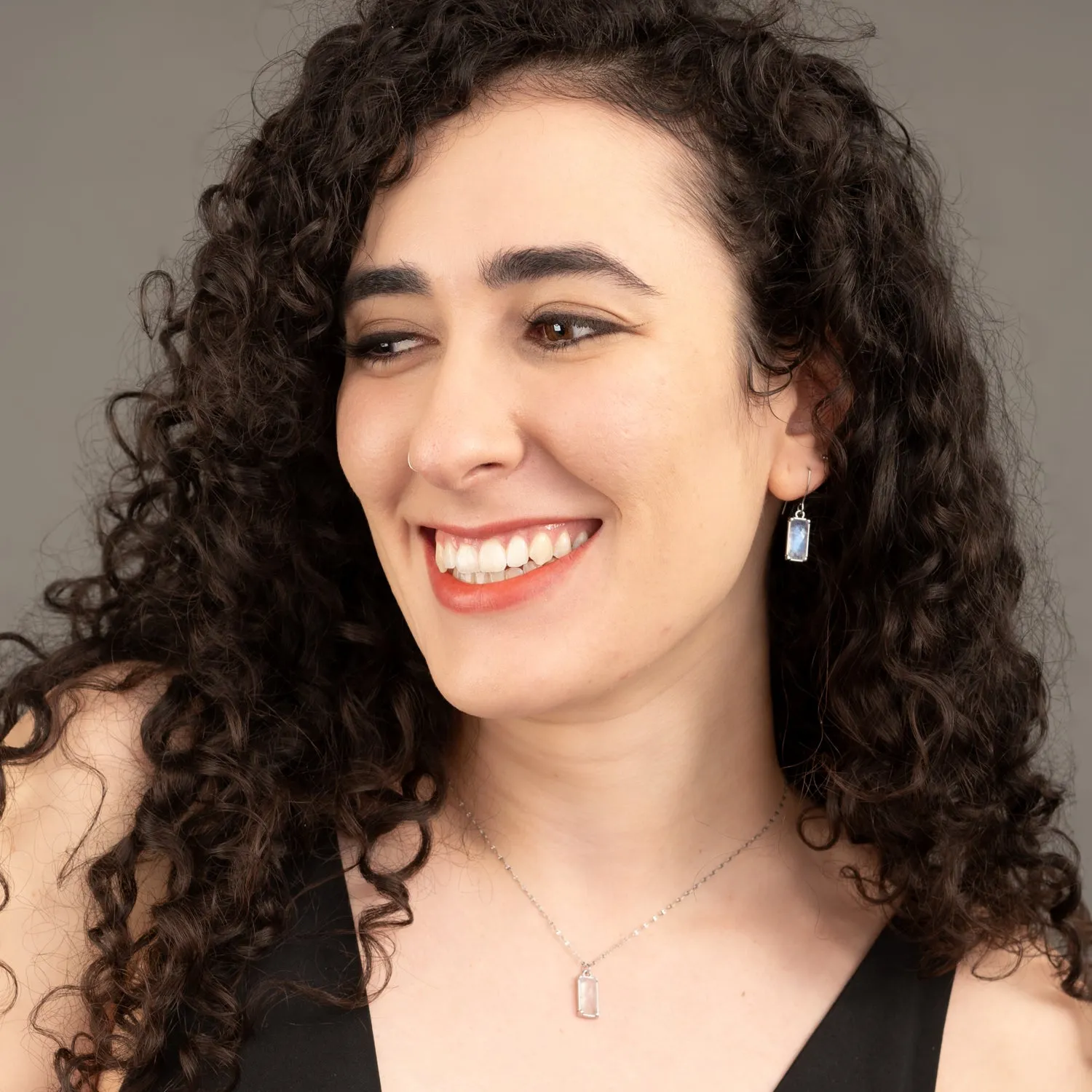 Moonlit Grace Earrings in Silver & Moonstone sold by Starfish Project product image thumbnail 2