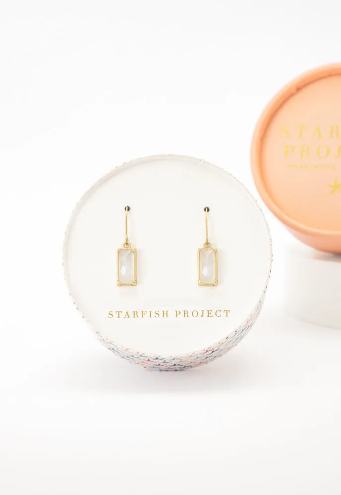 Moonlit Grace Earrings in Gold & Moonstone sold by Starfish Project product image thumbnail 2