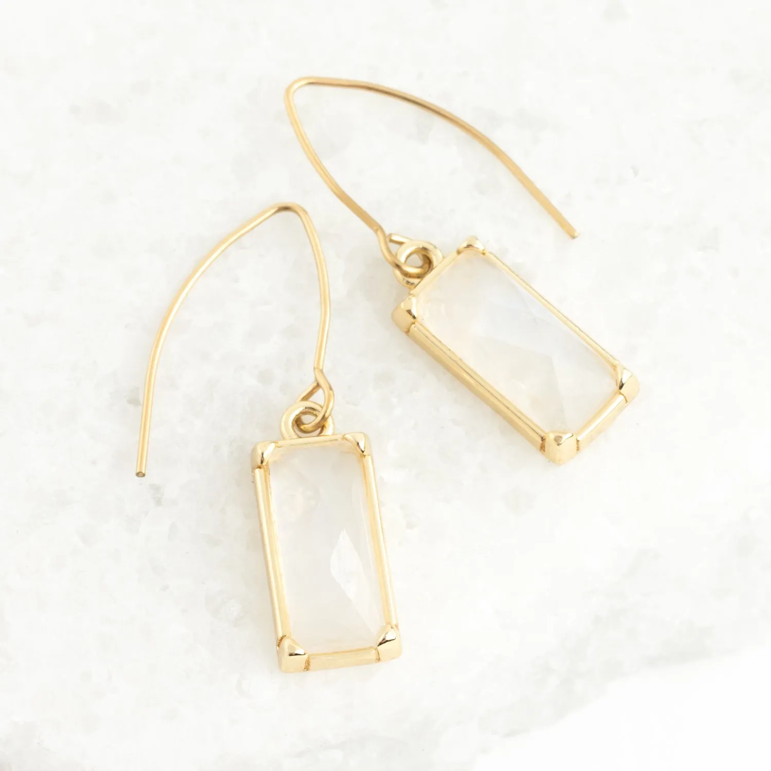 Moonlit Grace Earrings in Gold & Moonstone sold by Starfish Project