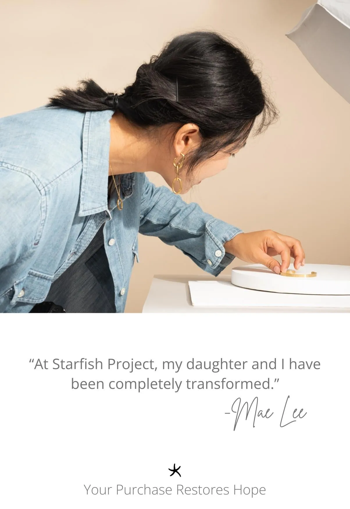 Silver Grace Hoops sold by Starfish Project product image thumbnail 4