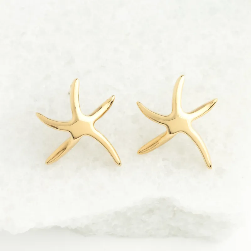Starfish Hope Studs in Gold sold by Starfish Project