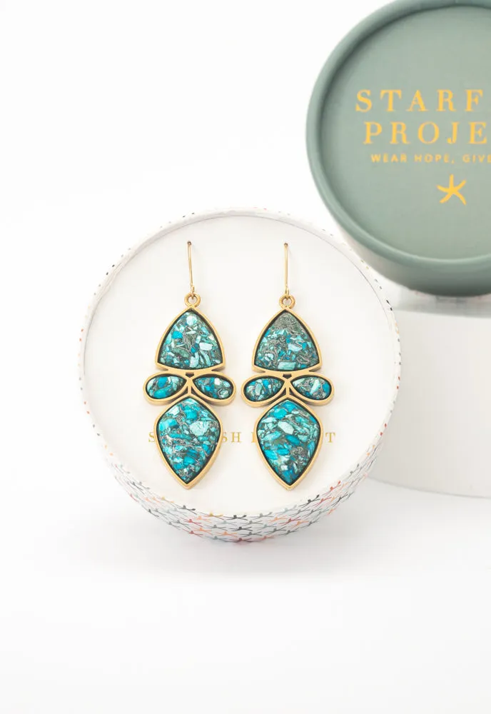 Celestial Cascade Emperor Stone Earrings sold by Starfish Project product image thumbnail 3