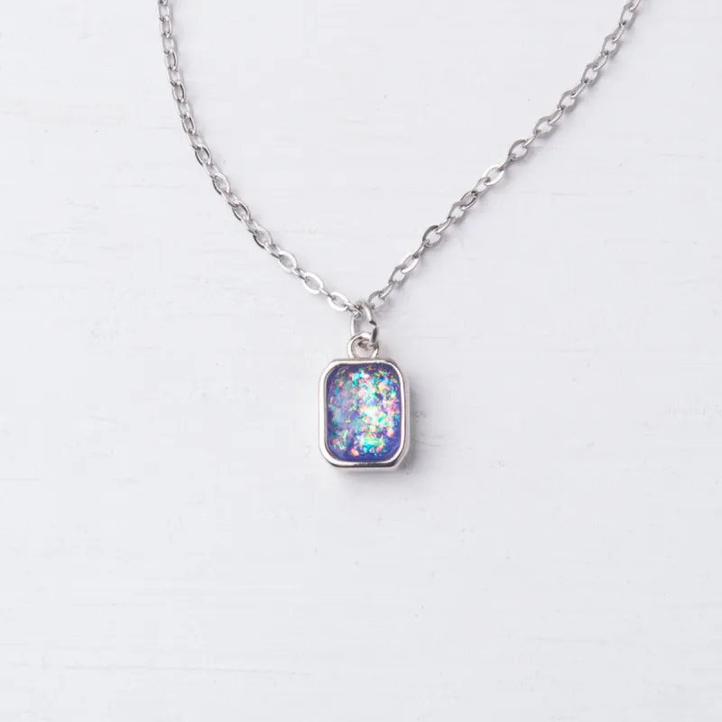 Lila Lavender & Silver Necklace made by Starfish Project