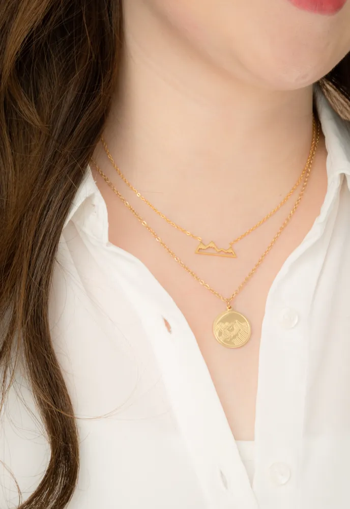 Mountain Adventure Necklace in Gold sold by Starfish Project product image thumbnail 2