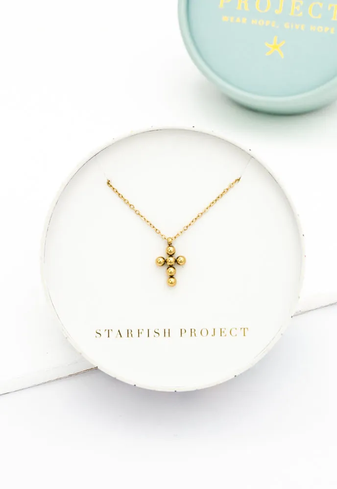 Perfect Harmony Gold Cross Necklace sold by Starfish Project product image thumbnail 3