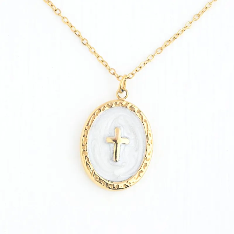 Shine Bright Cross Pendant in Ivory sold by Starfish Project