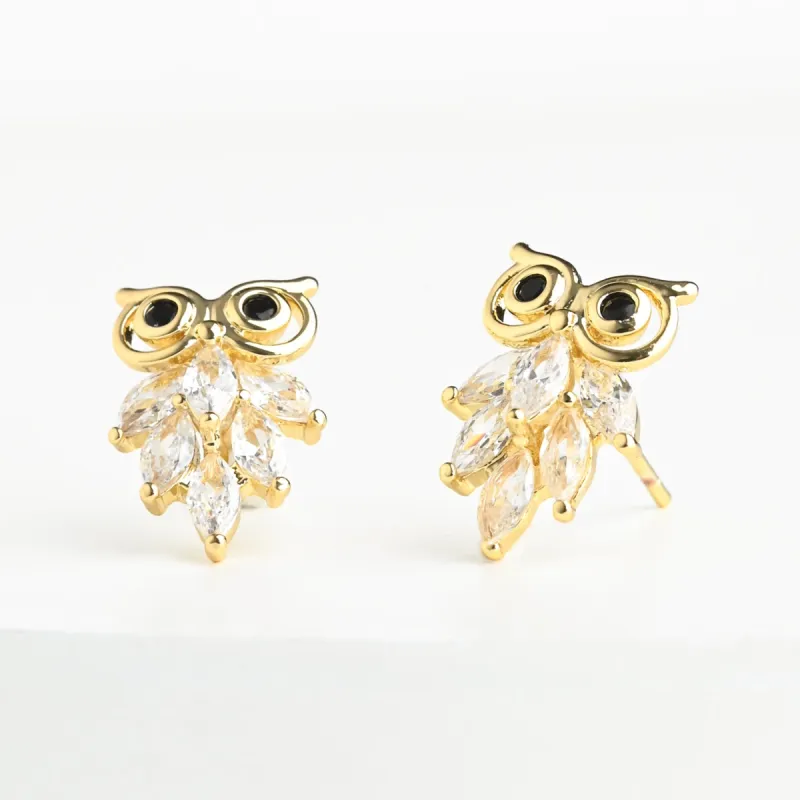 Owl Zircon Studs sold by Starfish Project
