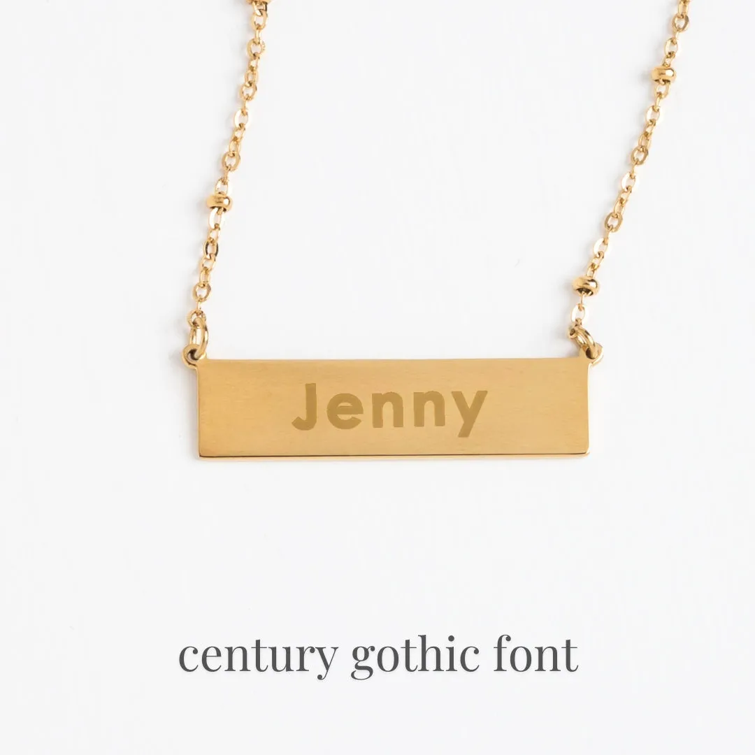 Engravable Gold Bar Necklace sold by Starfish Project product image thumbnail 5