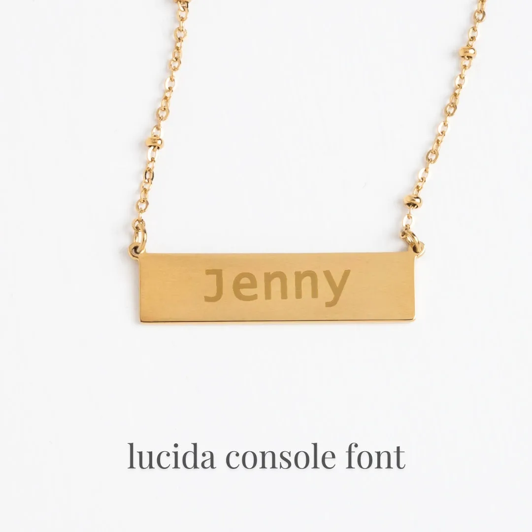 Engravable Gold Bar Necklace sold by Starfish Project product image thumbnail 4