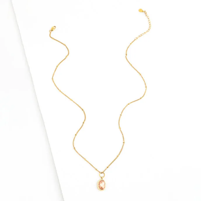November Golden Amber Birthstone Crystal Pendant sold by Starfish Project product image thumbnail 4