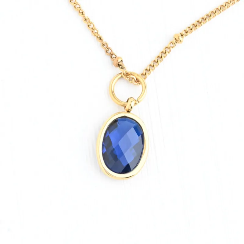 September Royal Blue Birthstone Crystal Pendant sold by Starfish Project