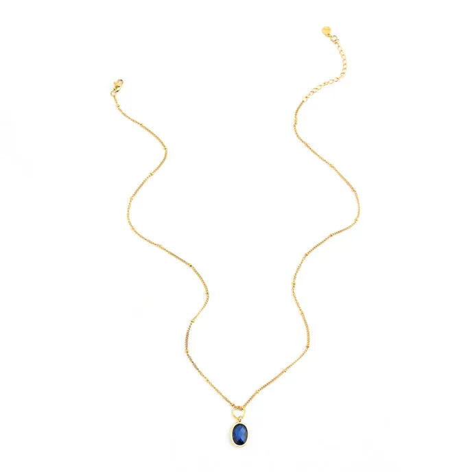 September Royal Blue Birthstone Crystal Pendant sold by Starfish Project product image thumbnail 4