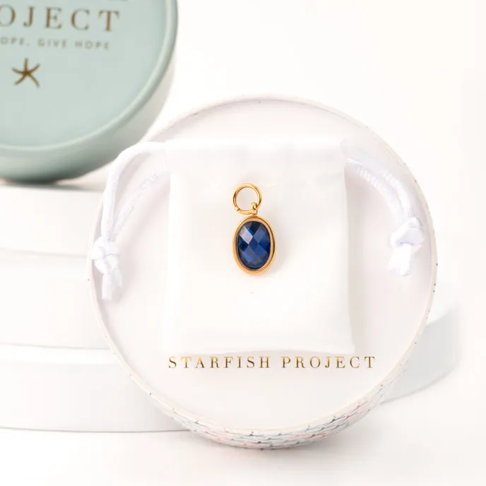 September Royal Blue Birthstone Crystal Pendant sold by Starfish Project product image thumbnail 3