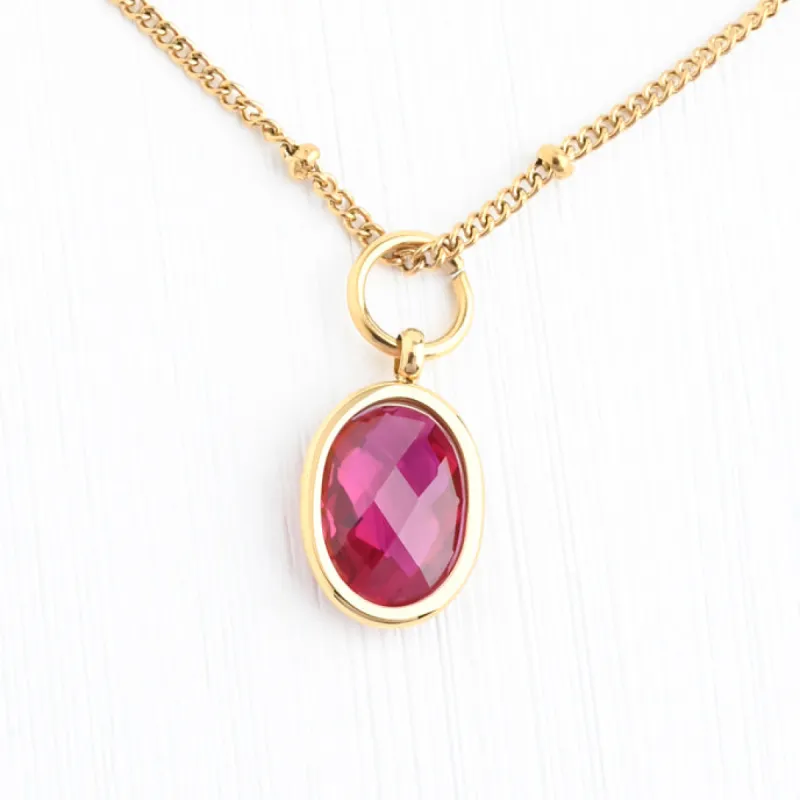 July Magenta Birthstone Crystal Pendant sold by Starfish Project