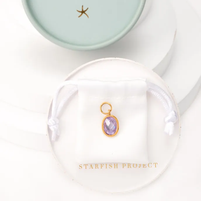 June Light Purple Birthstone Crystal Pendant sold by Starfish Project product image thumbnail 3