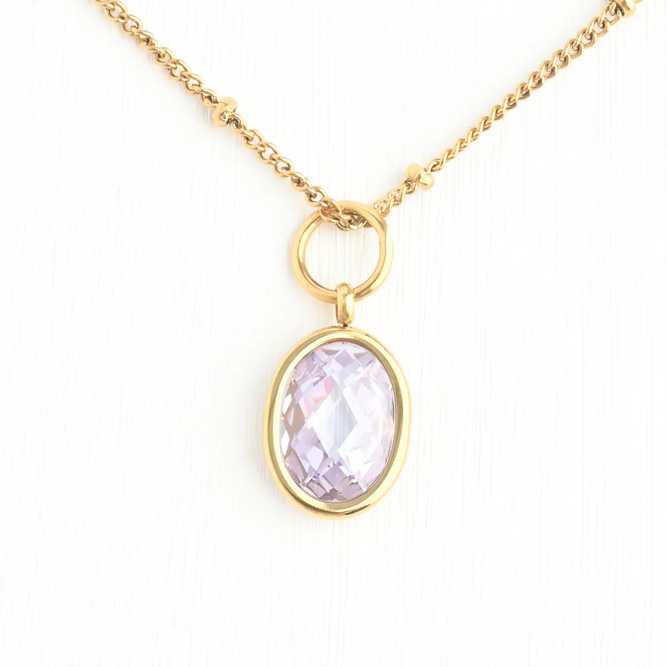 June Light Purple Birthstone Crystal Pendant sold by Starfish Project