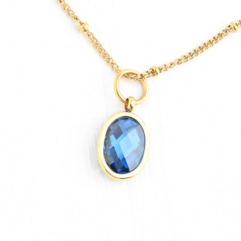 December Blue Birthstone Crystal Pendant sold by Starfish Project