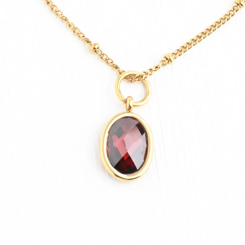 January Red Birthstone Crystal Pendant sold by Starfish Project