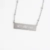 Engravable Silver Bar Necklace sold by Starfish Project